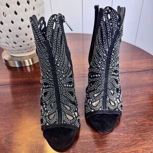 Jessica Simpson Jayley Womens Black Studded Heel Size 7.5